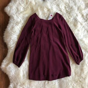 Roe + May Marbella Silk Top in Merlot M